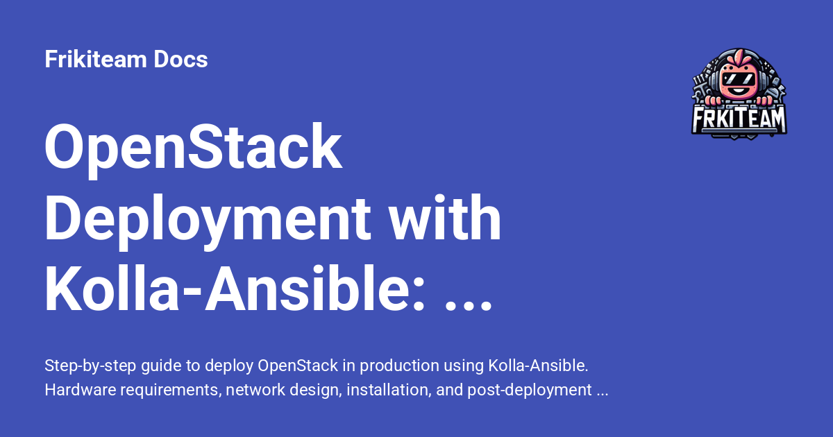 OpenStack Deployment with Kolla-Ansible: Complete Production Guide ...